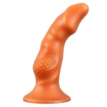 Realistic Dildo With Textured Ball Soft Liquid Silicone Anal Butt Plug W... - £27.52 GBP