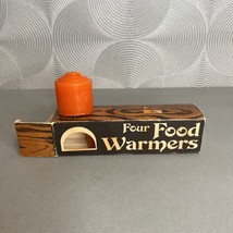 Vintage New Box (4 Pack) Food Warmer Candles Crown Candles USA Orange - $5.54