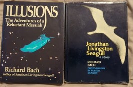 Richard Bach 2 Hardcover Book Lot Jonathan Livingston Seagull &amp; Illusion... - £9.38 GBP