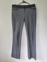 Express Dress Pants Women 4R Gray Low Rise Straight Leg Pockets Professional - £11.81 GBP