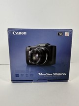 CANON PowerShot SX160 IS Digital Camera 16.1MP 16x Zoom, Tested, Works! - £71.05 GBP