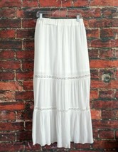 NEW NY &amp; Company Soho Jean Women&#39;s Skirt M (33&quot; waist measured) White Boho NWT - £17.11 GBP
