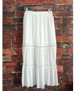 NEW NY &amp; Company Soho Jean Women&#39;s Skirt M (33&quot; waist measured) White Bo... - £17.05 GBP
