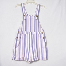 Hollister Women&#39;s Over All Romper Size XS Blue Beige Stripe See Photos - £13.82 GBP