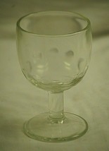 Vintage Thumbprint Clear Beer Glass Stemmed Barware Tool Man Cave MCM - £17.13 GBP