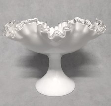 Fenton Silver Crest Round Footed Bowl 11.5 Inch 7427 Compote - £39.12 GBP