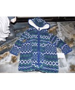 Carters Romper Winter Coat Fleece Lined Hood Zip Jumpsuit Size 12 Months... - £15.46 GBP
