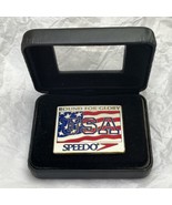 Speedo Bound For Glory United States Olympics USA Olympic Games Lapel Hat Pin - $11.95