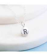 Sterling Silver Initial Charm Necklace - Letter R - $51.76 CAD