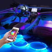 LED Car Interior Decorative Ambient Light Backlight El Neon Strip Rgb Mu... - £37.36 GBP