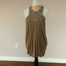 Nwot Yigal Azrouel Taupe Jersey Halter Tunic Sz 2 (M) - £77.09 GBP