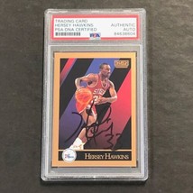 1990-91 NBA Skybox #216 Hersey Hawkins Signed Card AUTO PSA Slabbed 76ers - £35.88 GBP