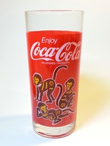 Coca Cola 1992 Chinese Zodiac Year Of The Monkey Drinking Glass Tumbler ... - $46.90