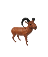 Genuine Leather Wrapped Big Horn Sheep Mountain Goat Figurine W/Glass Ey... - £37.92 GBP