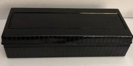 15 Slot Cassette Tape Storage Case All Black RARE VINTAGE COLLECTIBLE-SH... - $19.68