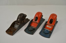 Stanley Block Plane Lot of 3 6.5&quot; Carpentry Woodworking Tool Vtg Canada - £41.89 GBP