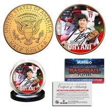 Shohei Ohtani Triple Image Mlb Licensed 24K Gold Plated 2023 Genuine Us Jfk Coin - £10.36 GBP