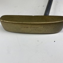 Rare Fore Score #7 Brass Blade Putter Curved Steel 36” Shaft Royal Grip - £12.44 GBP