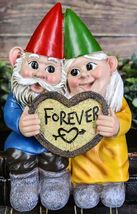 Adorable Mr And Mrs Gnome Couple With Heart Sign Forever Lovestruck Shel... - $20.49