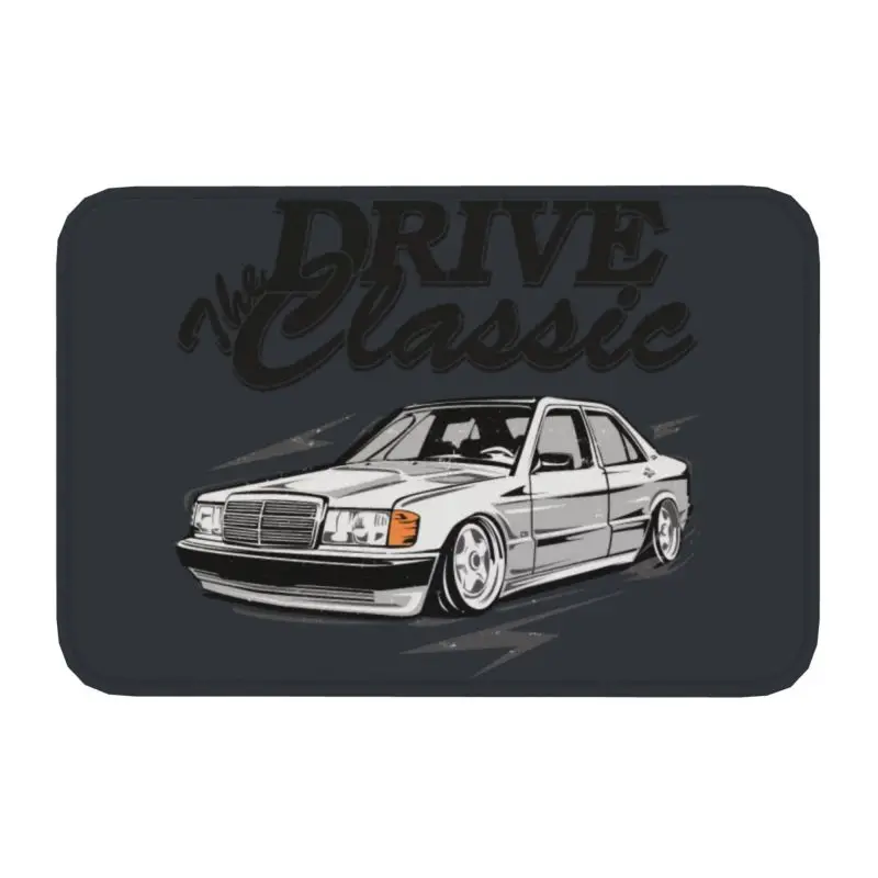 W201 Doormat Anti-Slip Entrance Door Floor Mat Drive Classic Car Bedroom Carpet  - $15.99