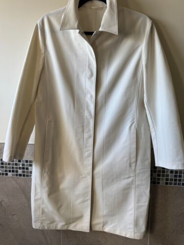 Unbranded White Raincoat/ Duster SZ US 8/IT 42 EUC Italy - $98.01
