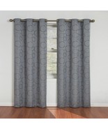 Set 2 Blue Gray Grey Circles Curtains Panels Drapes Pair 84 in Blackout ... - £103.69 GBP