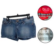Glo Denim Shorts Junior Size 9 Blue Casual Mid Rise Jean Shorts Summer S... - €11,48 EUR Glo Denim Shorts Junior Size 9 Blue Casual Mid Rise Jean Shorts Summer S... - €11,48 EUR