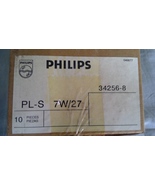 Philips 34256-8 7W/27 PL-S lamp bulb BOX of 10 - £15.47 GBP