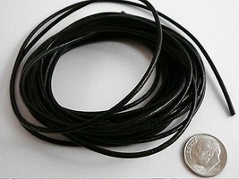 10 feet 2mm Black leather thong beading lace necklace leather cord  M070 - £2.30 GBP