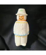 Belleek Irish Scarecrow Votive Holder Ireland w Shamrock Porcelain Hallo... - $799.78 MXN