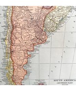 Map South American South Section Argentina 1938 Print Antique Atlas DWU8 - €30,50 EUR