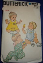 Butterick Infants Jumper Panties Overalls &amp; Shirt Size Large  #3949 - £4.73 GBP
