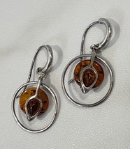 Vintage Poland Valerio V8 Sterling Silver 925 Hoop Drop Dangle Hook Earr... - $92.81