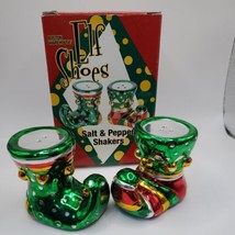 Vintage 2000 Boston Warehouse ELF SHOES Salt &amp; Pepper Shakers  Christmas - $14.85