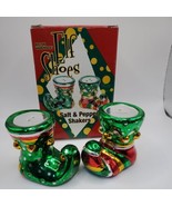 Vintage 2000 Boston Warehouse ELF SHOES Salt &amp; Pepper Shakers  Christmas - $14.85