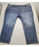 Seven7 Jeans Womens Size 38/40 Blue Denim Straight Flat Front Stretch Po... - $34.76 CAD