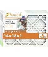 Proairtek AF14181M08SWH Model MERV 8 14x18x1 Air Filter (Pack of 6) - £66.83 GBP