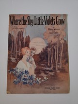 Vintage 1928 Where The Shy Little Violets Grow Gus Kahn Sheet Music Piano Vocal - £7.82 GBP