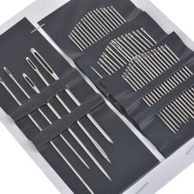 55 Pieces Stainless Steel Big Eye Hand Sewing Needles Set With Different... - $12.99