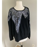 NEW Tags Vintage 1980s  Silk Angora Blend Sequin Beaded Sweater  NWT L-XL - €84,72 EUR