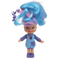 4&quot; VINTAGE 1993 MATTEL LI&#39;L LIL SECRETS MINI DOLL PURPLE + BLUE HAIR BLU... - £14.86 GBP