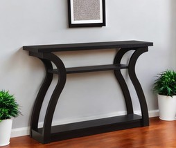 47&quot; Espresso Floor Shelf Console Table With Storage - $7,074.37 MXN