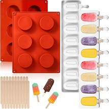 3 Pieces Popsicle Silicone Molds 8-Cavity and 6-Cavity Ice Pop Resin Molds Epoxy - £15.86 GBP