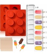 3 Pieces Popsicle Silicone Molds 8-Cavity and 6-Cavity Ice Pop Resin Mol... - €16,98 EUR
