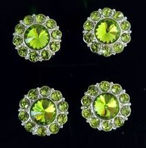 Magnetic Horse Show Number Pins Lime Rondelle Set of 4 NEW - £19.90 GBP