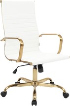 LeisureMod Harris Office Chairs, White - £221.52 GBP