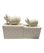 Vintage Department 56 Easter 1998 Set of 2 Pig Figurines #23773 &amp; 23774 (2) - £11.77 GBP