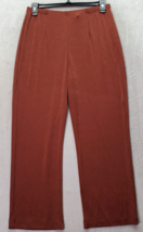 Travelers by Chico&#39;s Pants Womens 2 Brown Stretch Wide Leg Elastic Waist Pull On - £14.50 GBP