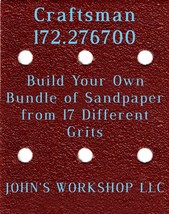 Build Your Own Bundle Craftsman 172.276700 1/4 Sheet No-Slip Sandpaper 17 Grit - $0.99