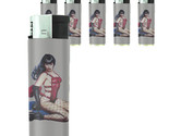 Butane Refillable Electronic Gas Lighter Set of 5 Pin Up Girl Design-002 - £12.39 GBP